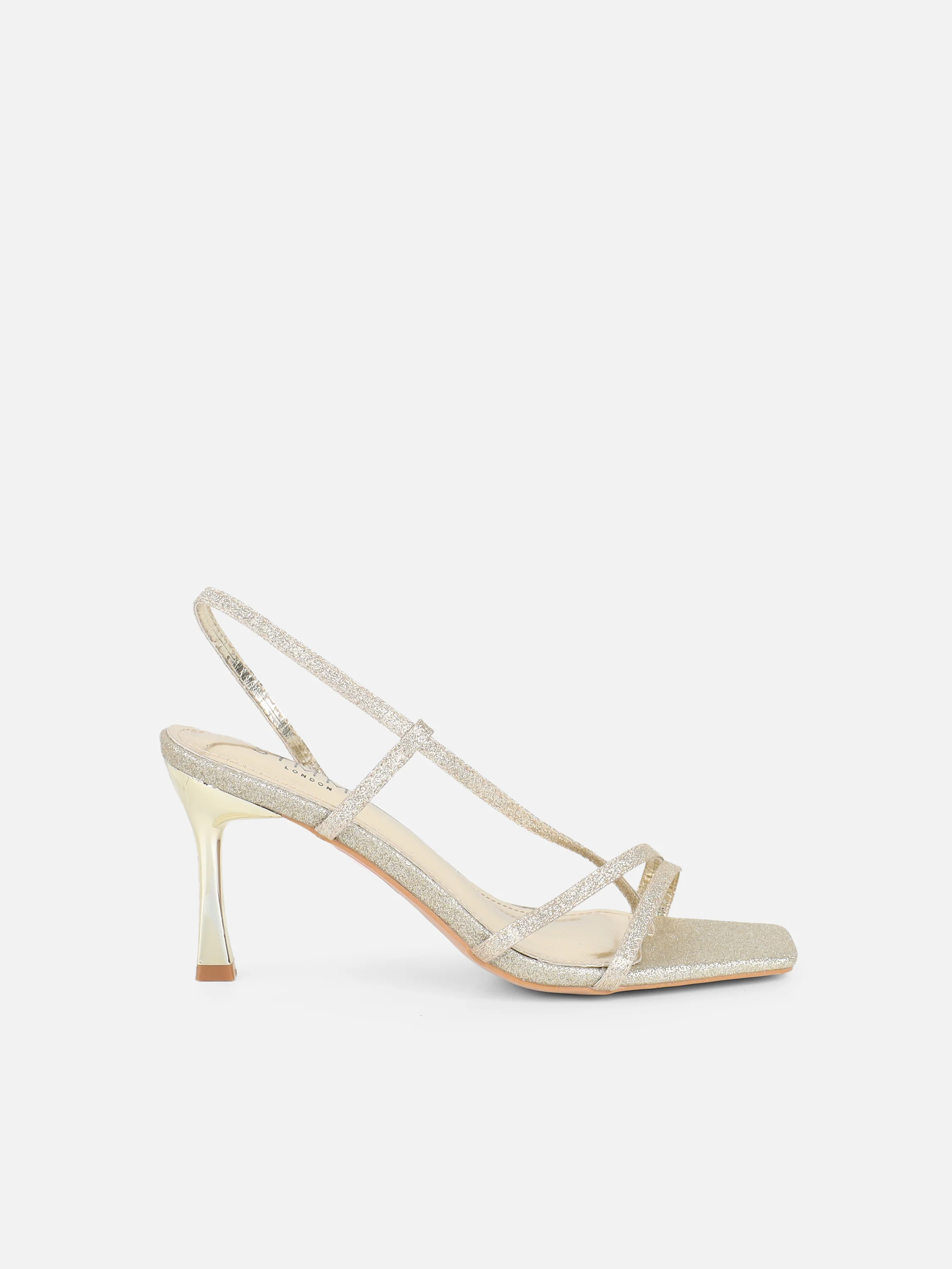 Pollis Gold Glitter Strappy Heeled Sandals - Image 2