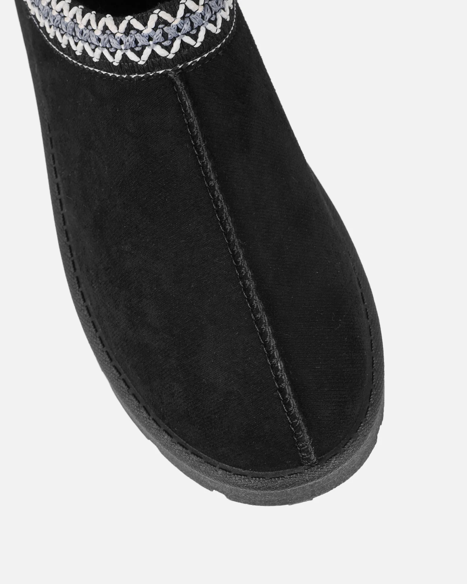 Rorie Black Faux Suede Slippers - Image 4