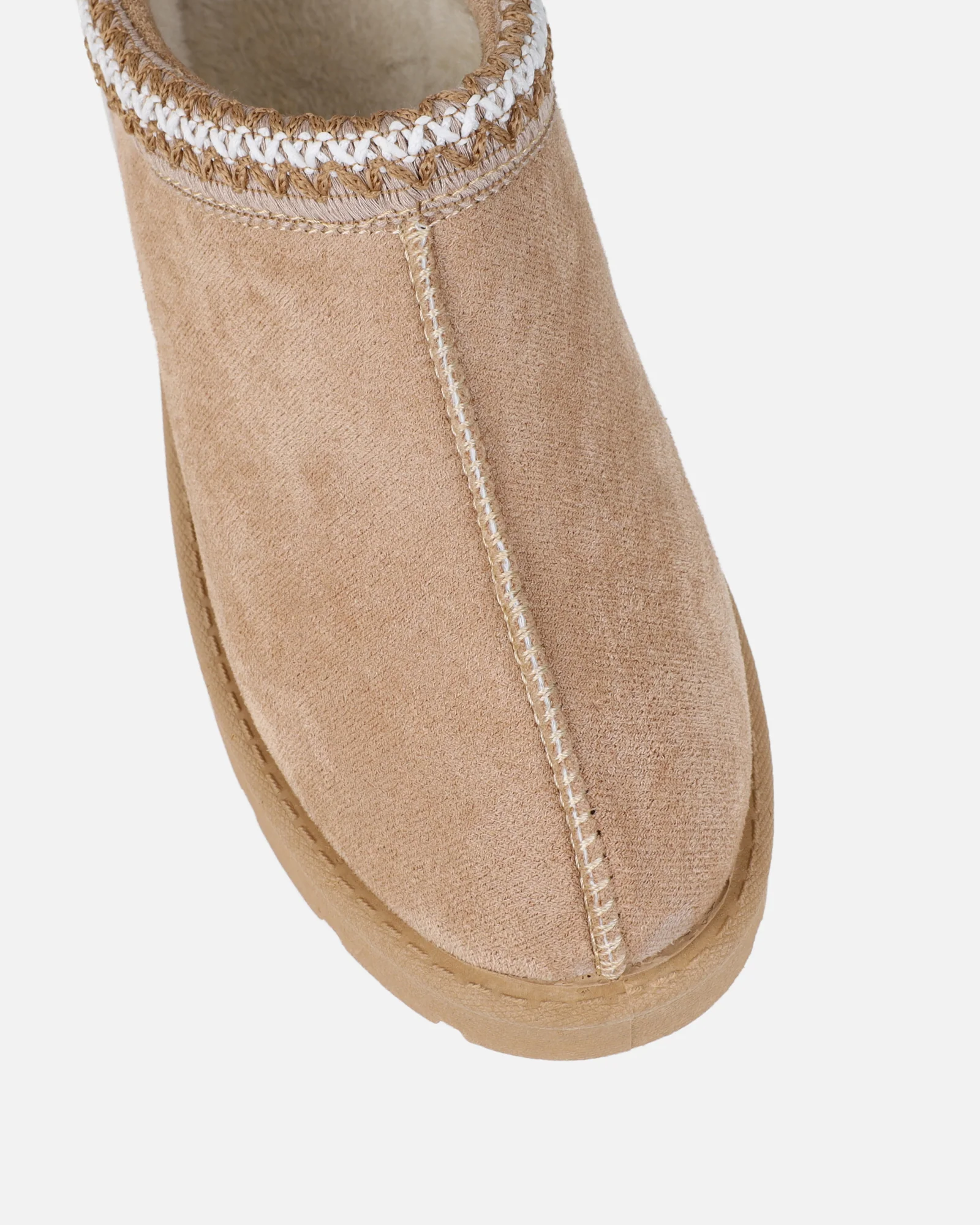 Rorie Sand Faux Suede Slippers - Image 4