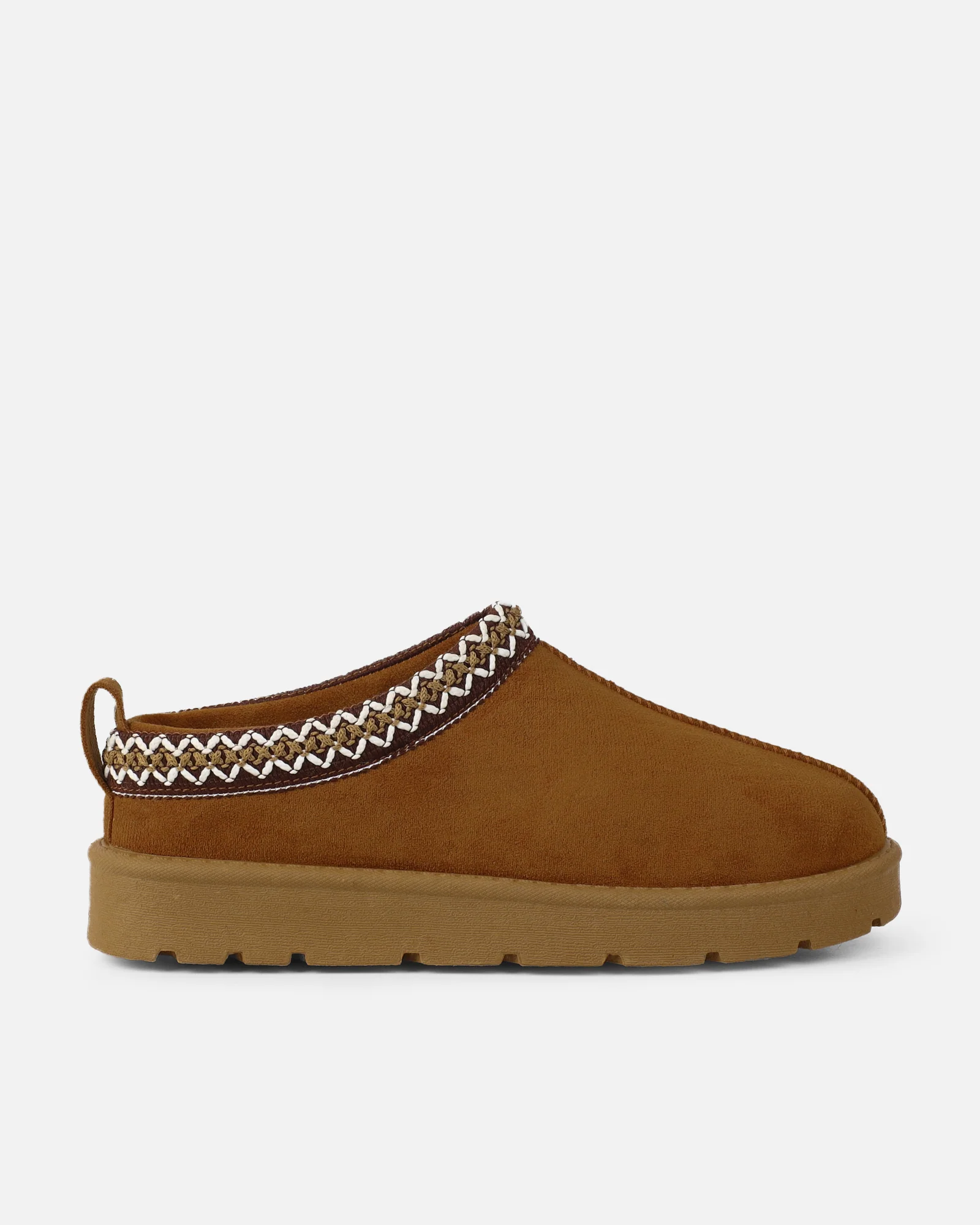 Rorie Tan Faux Suede Slippers - Image 2
