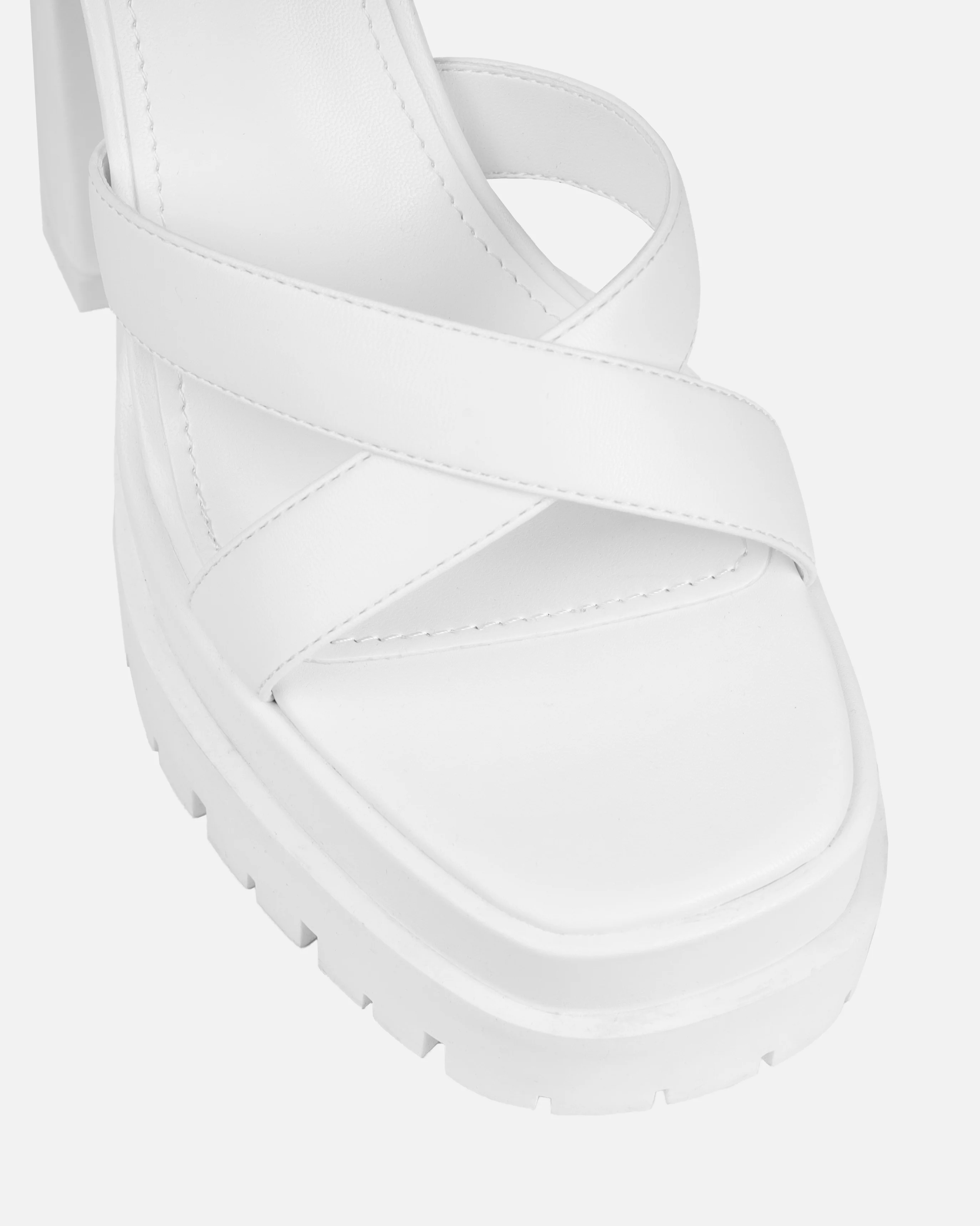 Roshan White Platform Block Heels - Image 4
