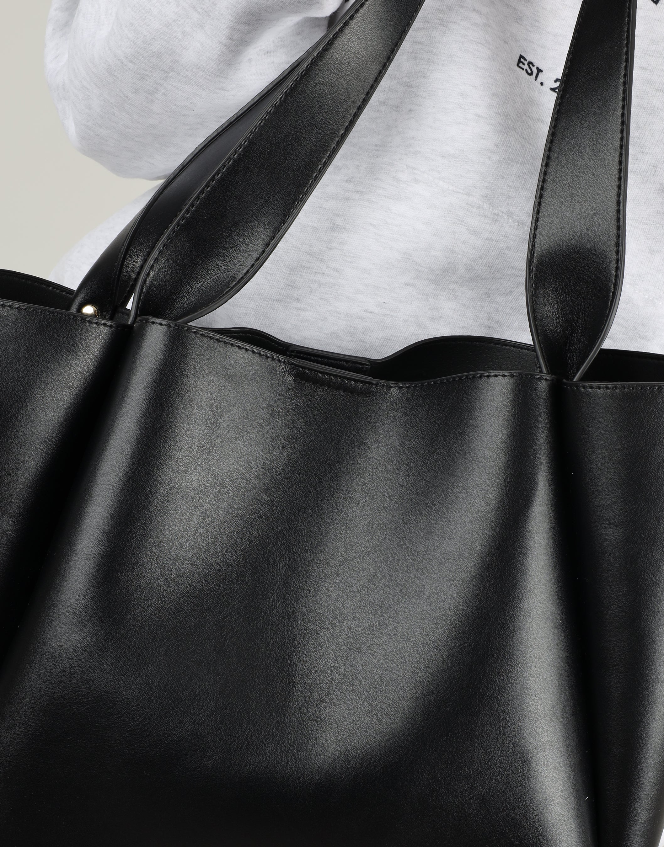 Sally Large Black Tote Bag - Image 3