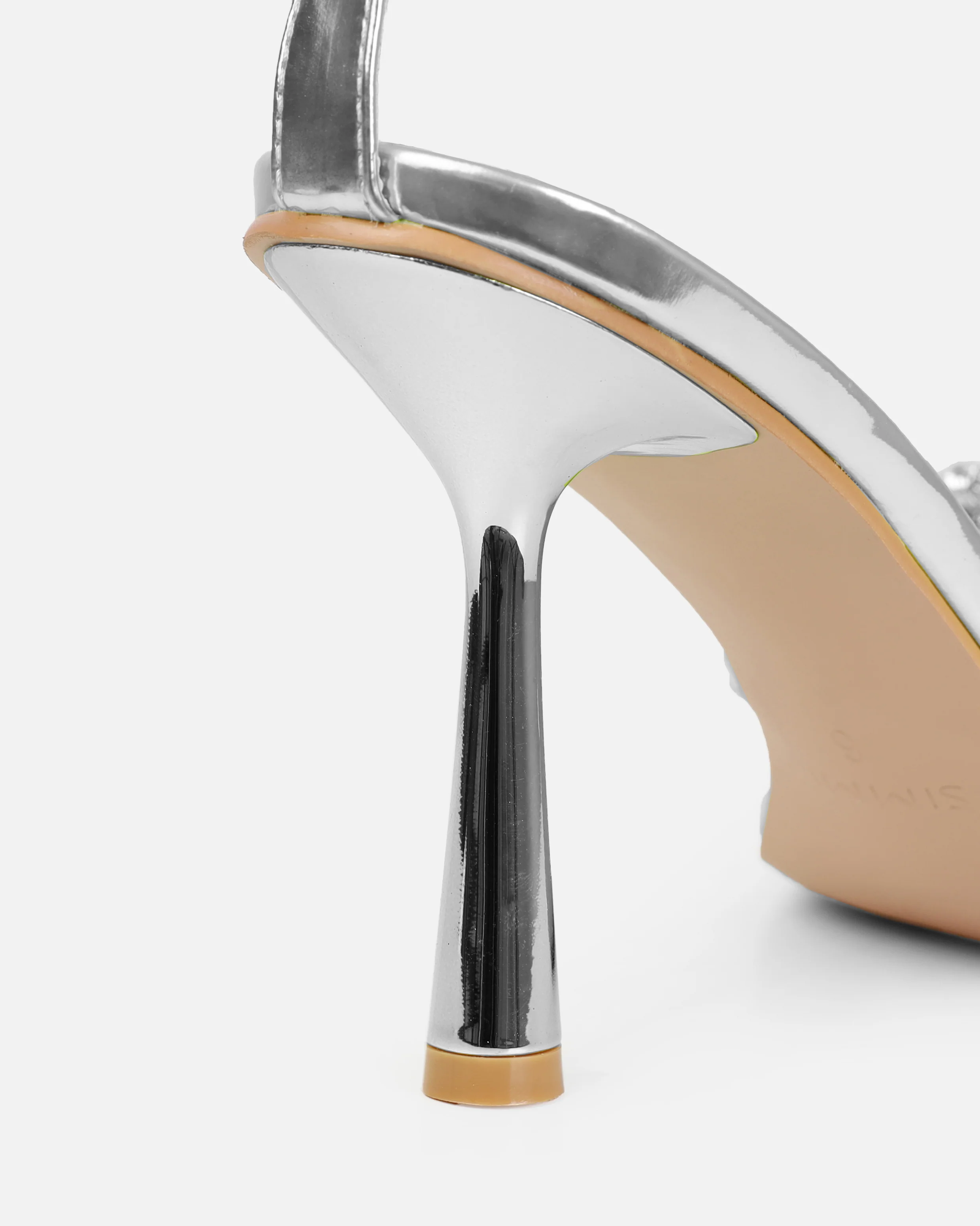 Santo Silver Diamante Bow Stiletto Heels - Image 3