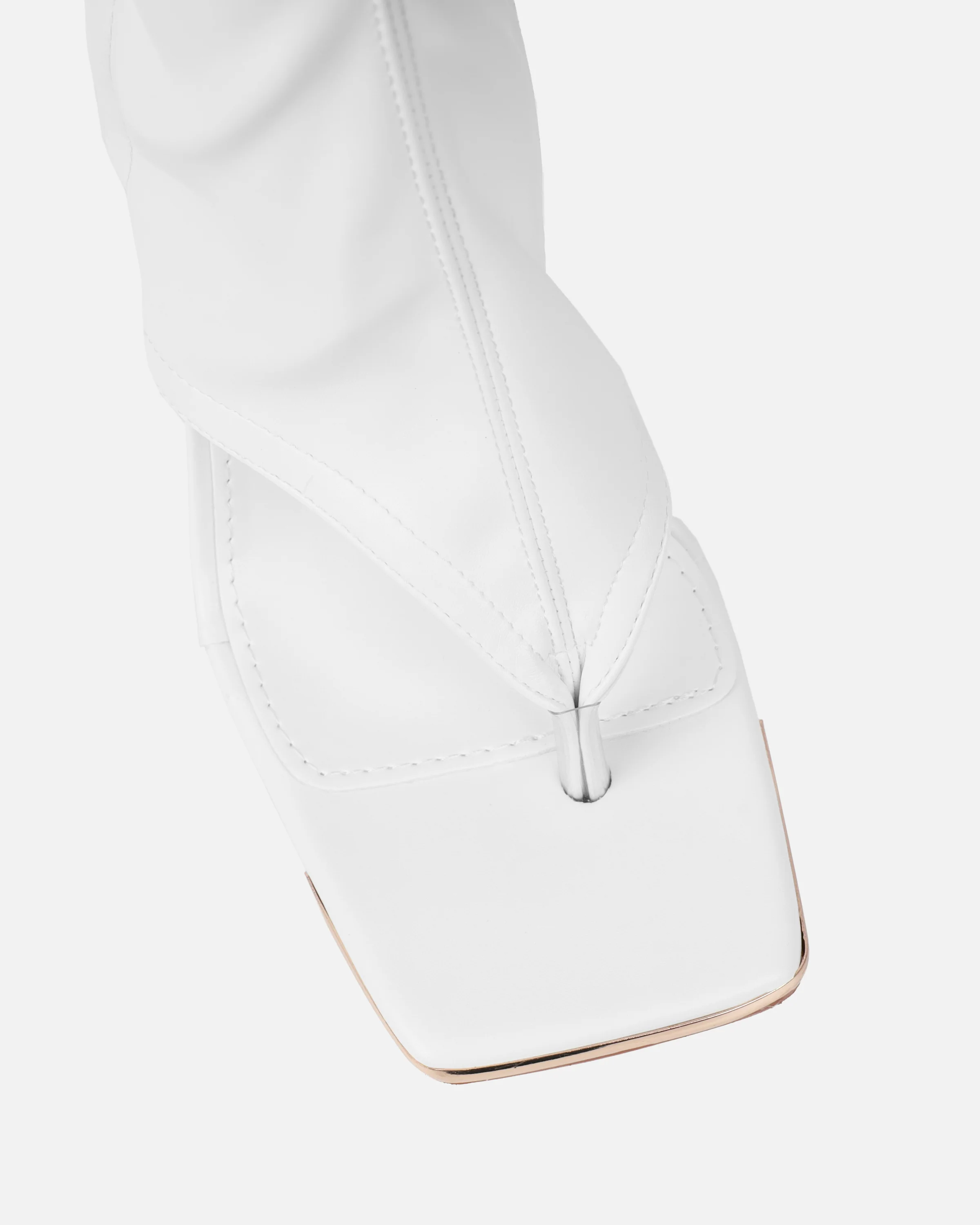 Senya White Toe Thong Heeled Boots - Image 4