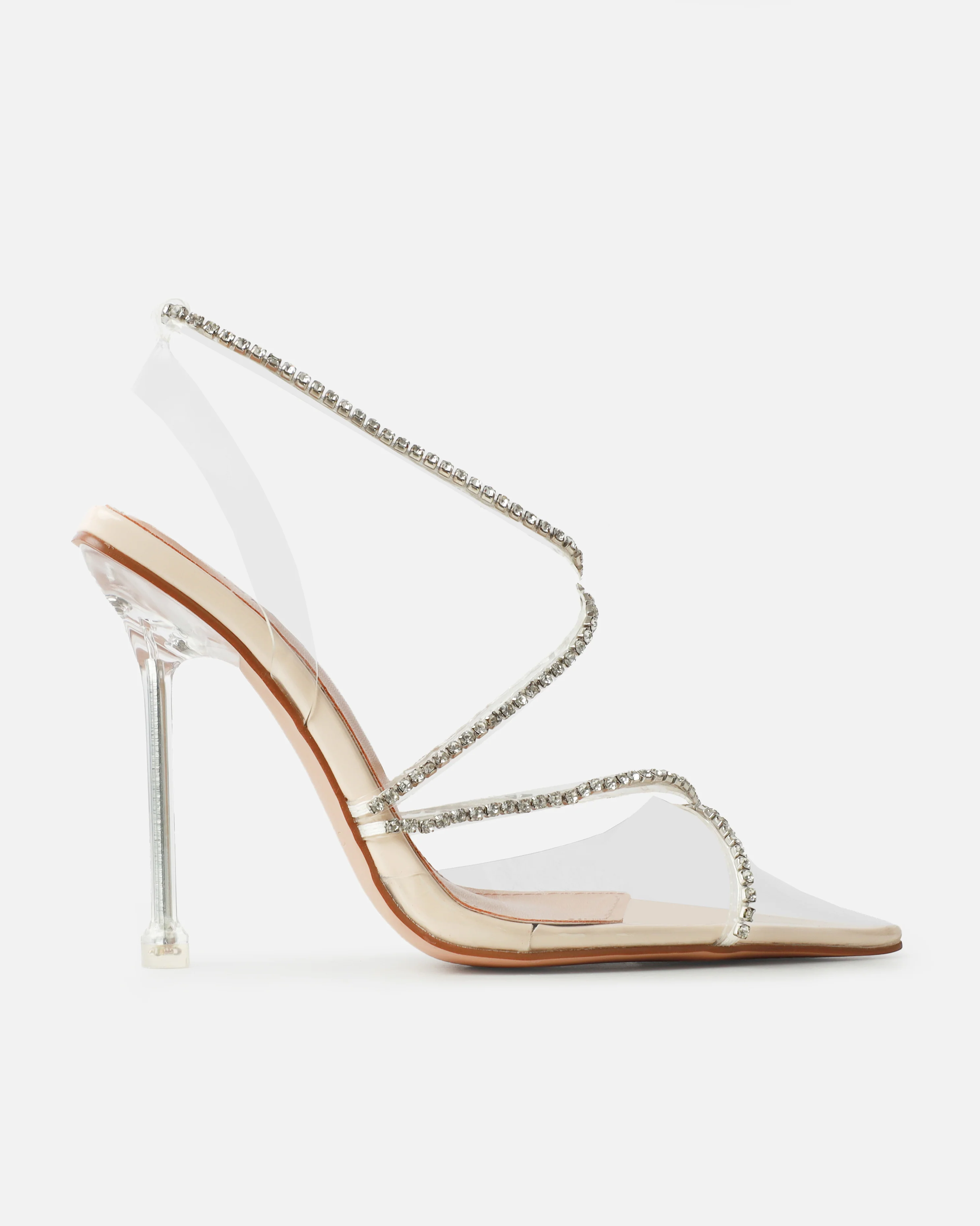 Solstice stone diamante clear Stiletto Mules - Image 2