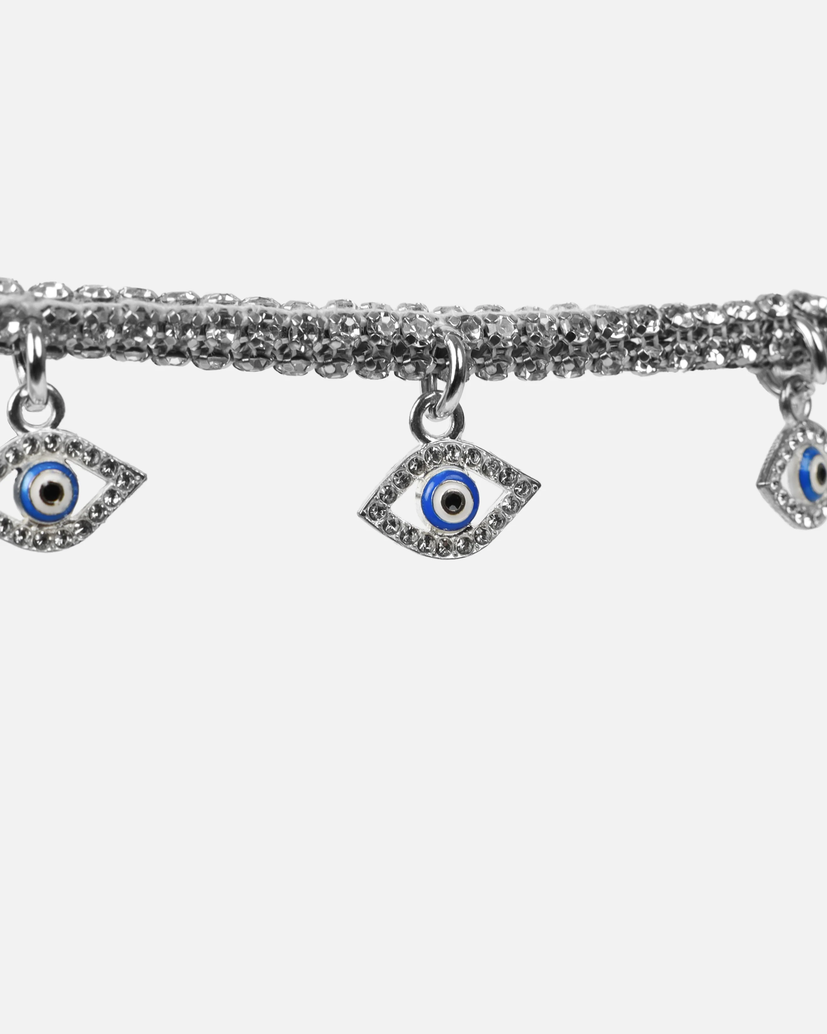 Spirit Blue Glitter Evil Eye Anklet Stiletto Heels - Image 3