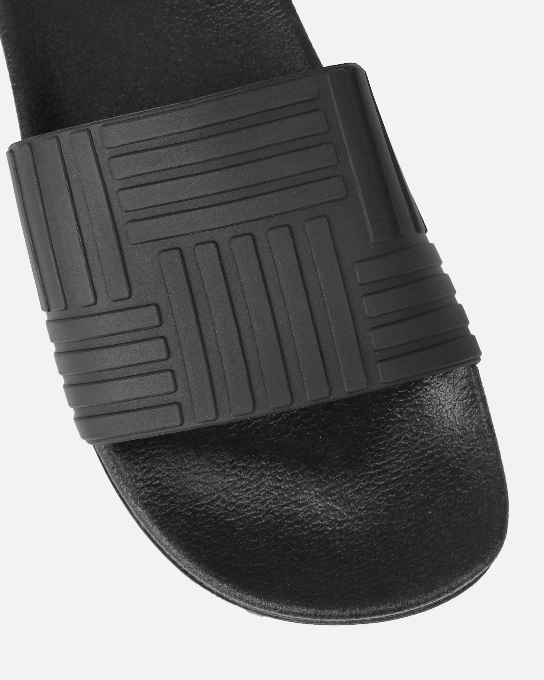 Sunnie Black Pattern Flat Slides - Image 4