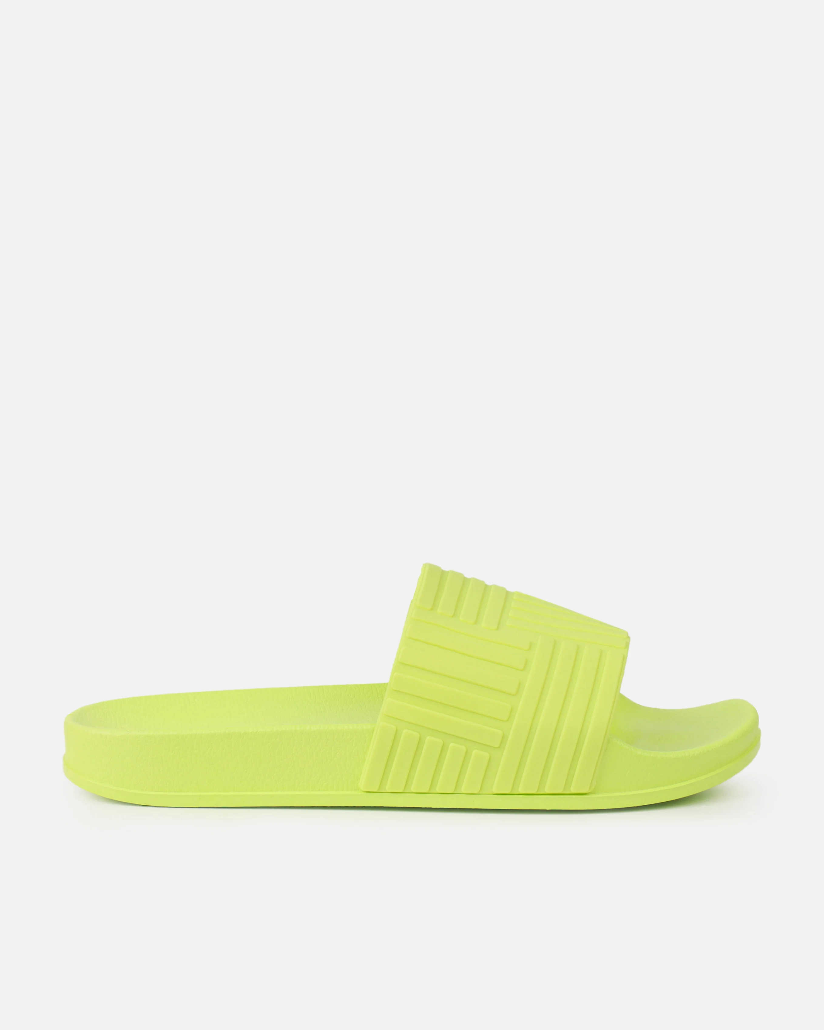 Sunnie Lime Green Pattern Flat Slides - Image 2