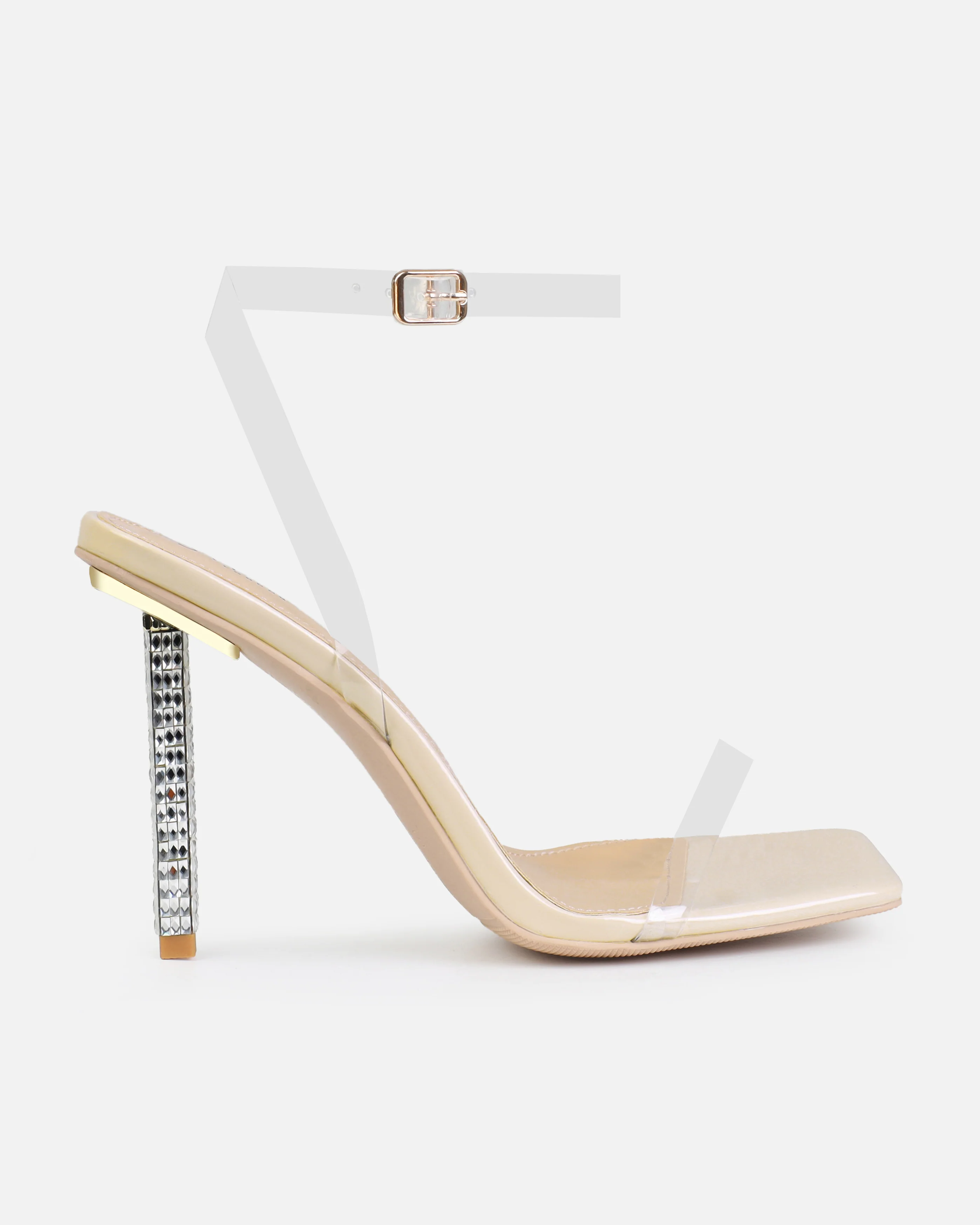 Suvi Stone Clear Gem Stiletto Heels - Image 2