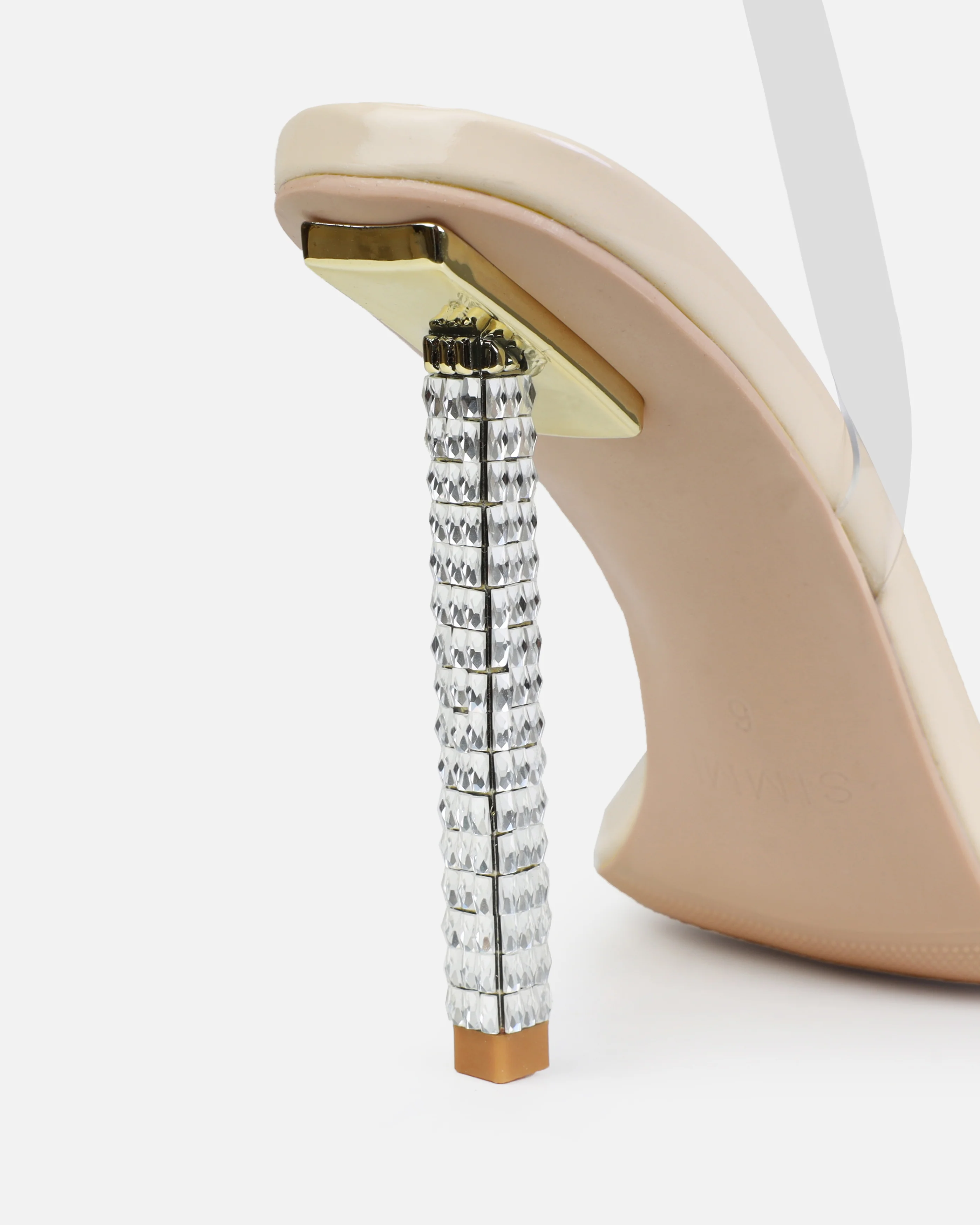 Suvi Stone Clear Gem Stiletto Heels - Image 3