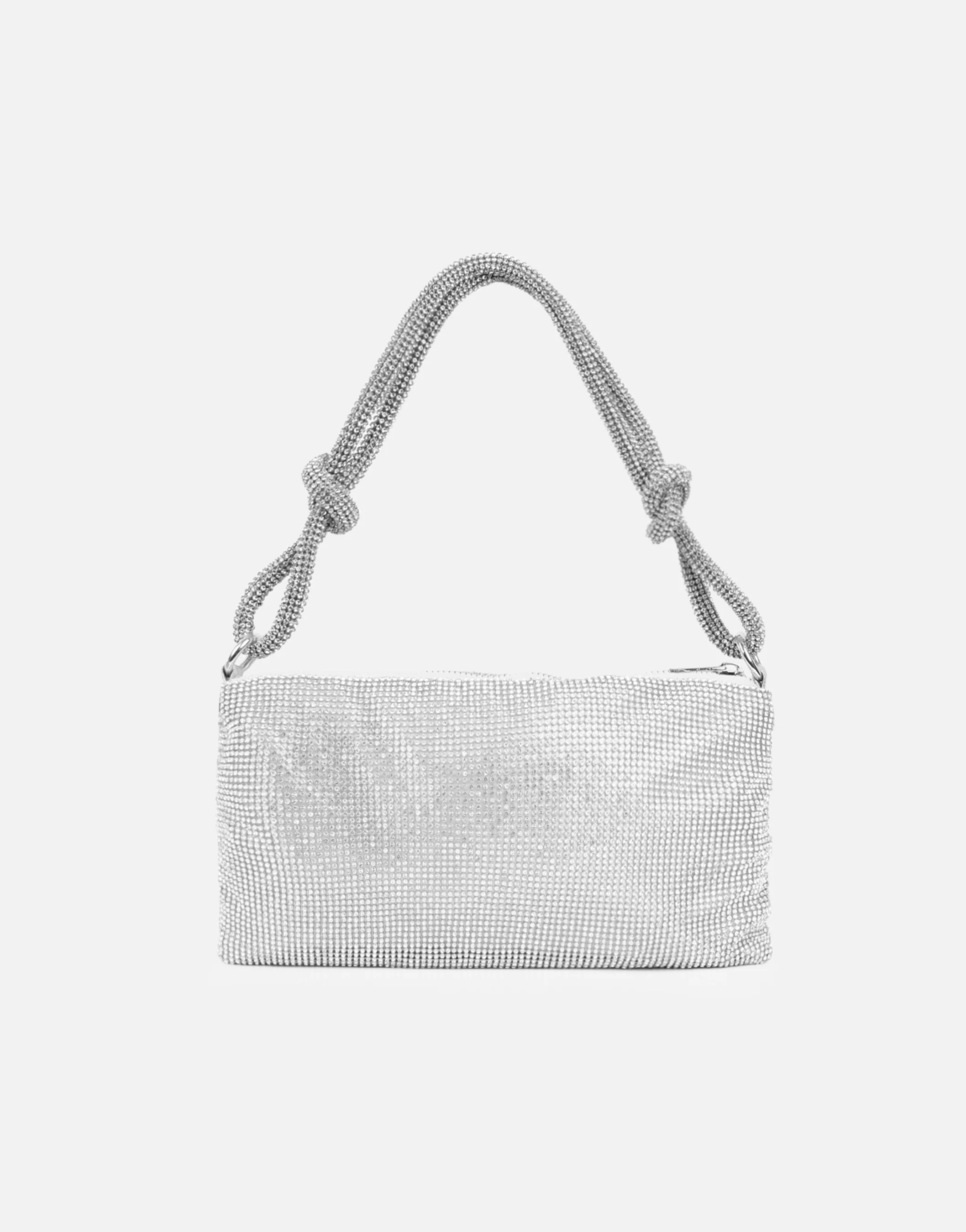 Talia Silver Diamante Shoulder Bag - Image 3