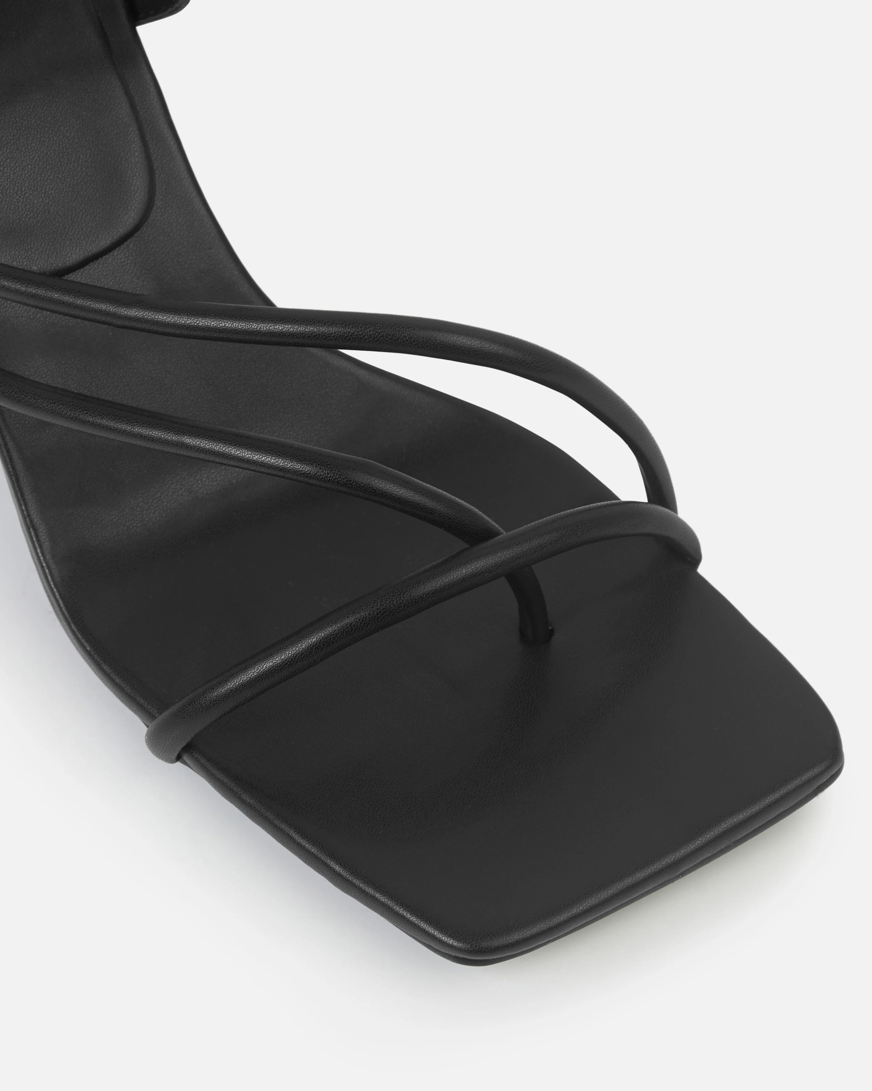 Tasha Ghouri Alisa Black Spiral Mid Heels - Image 4