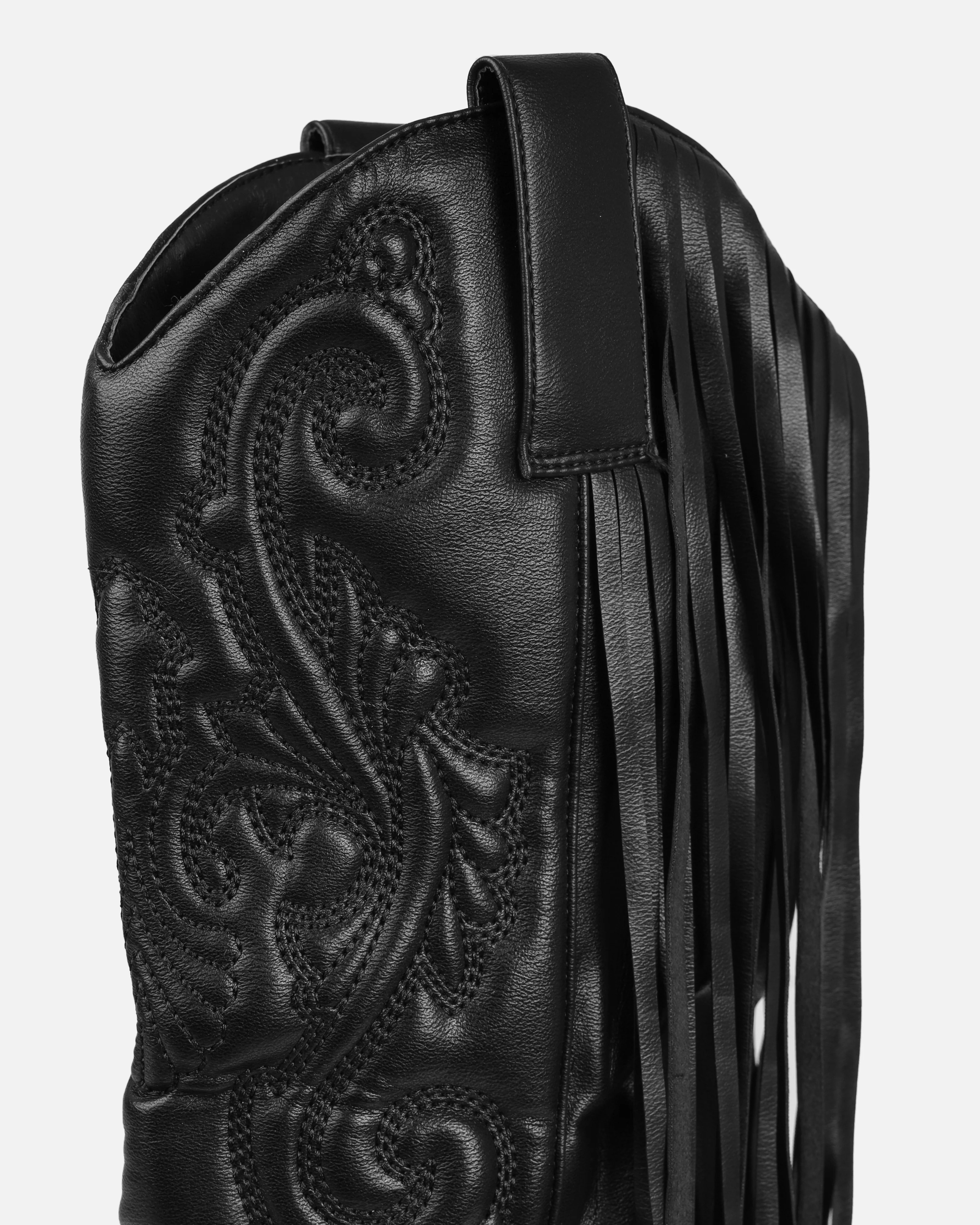 Tasha Ghouri Andrew Black Tassle Calf Western Boots - Image 3