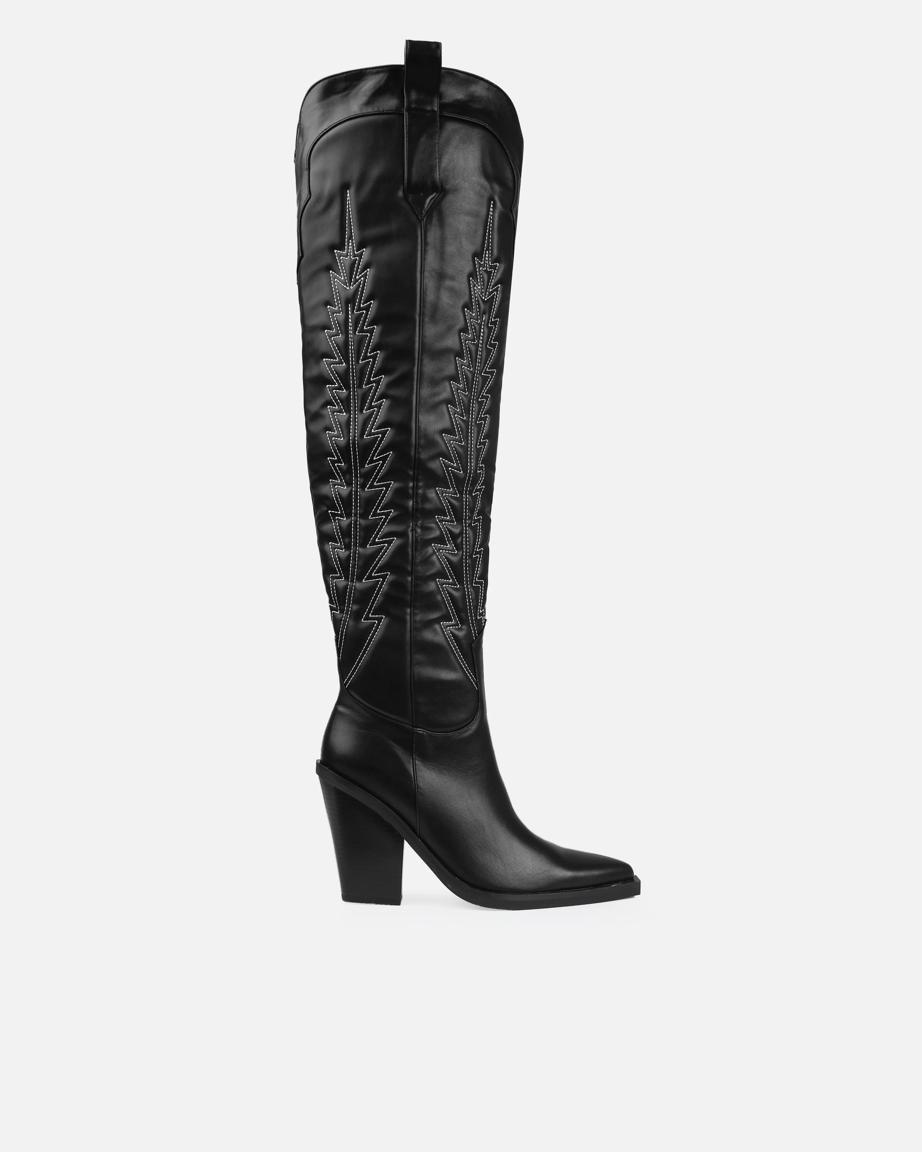 Tasha Ghouri Garcia Black Over The Knee Western Boots - Image 2