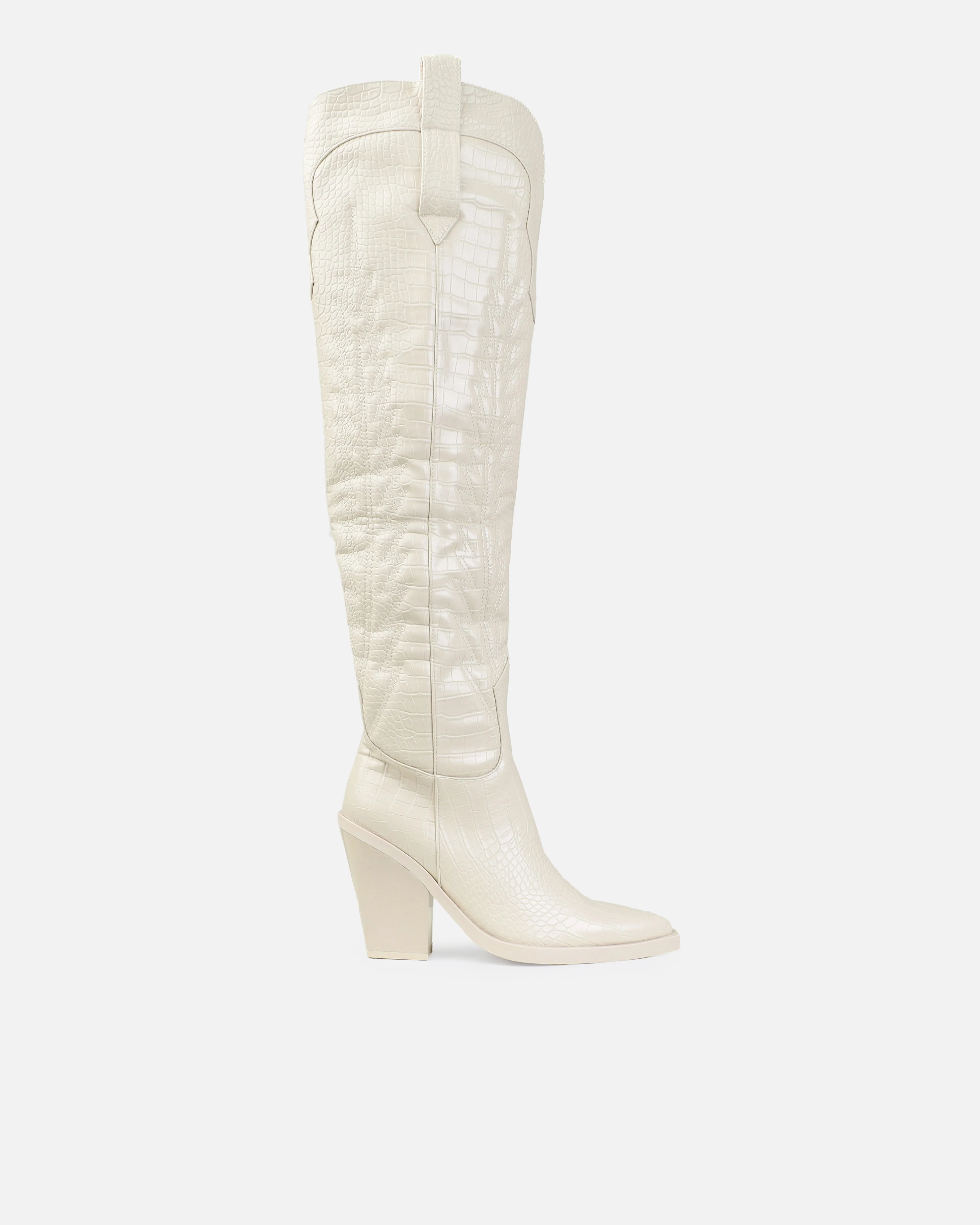 Tasha Ghouri Garcia Stone Over The Knee Western Boots - Image 2