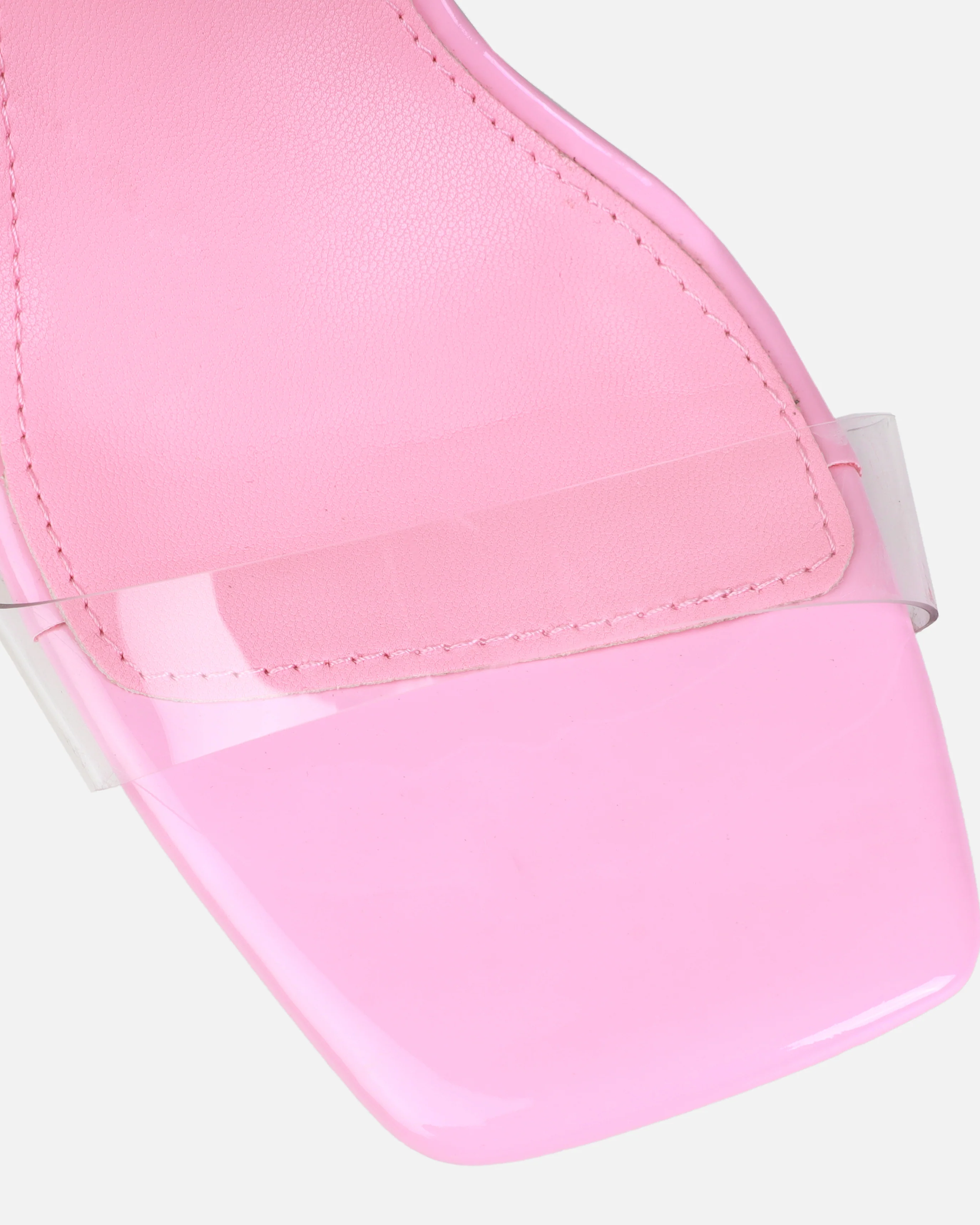 Tasha Ghouri Noana Pink Patent Clear Wedges - Image 4