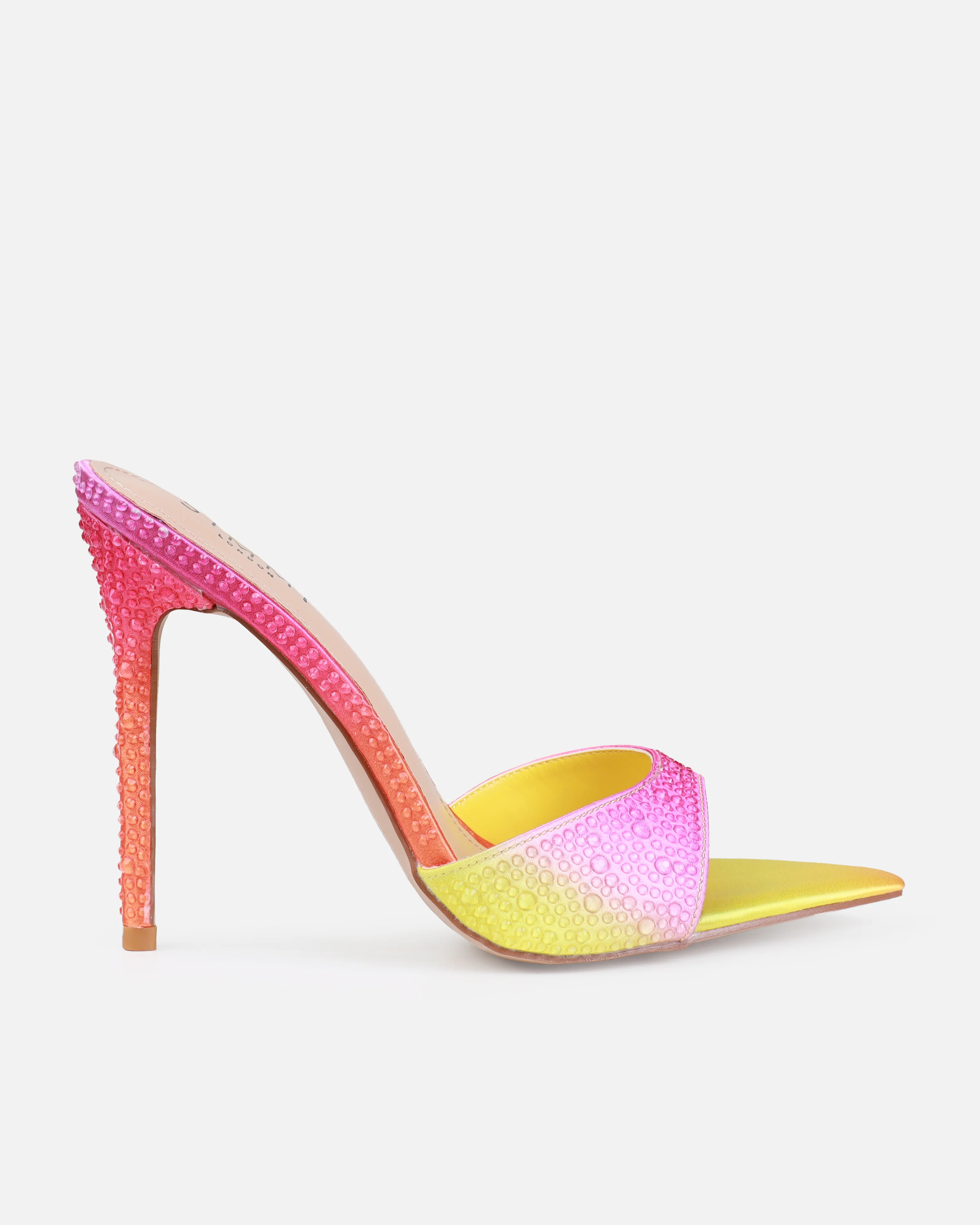Tasha Ghouri Reef Orange Droplet Stiletto Mules - Image 2