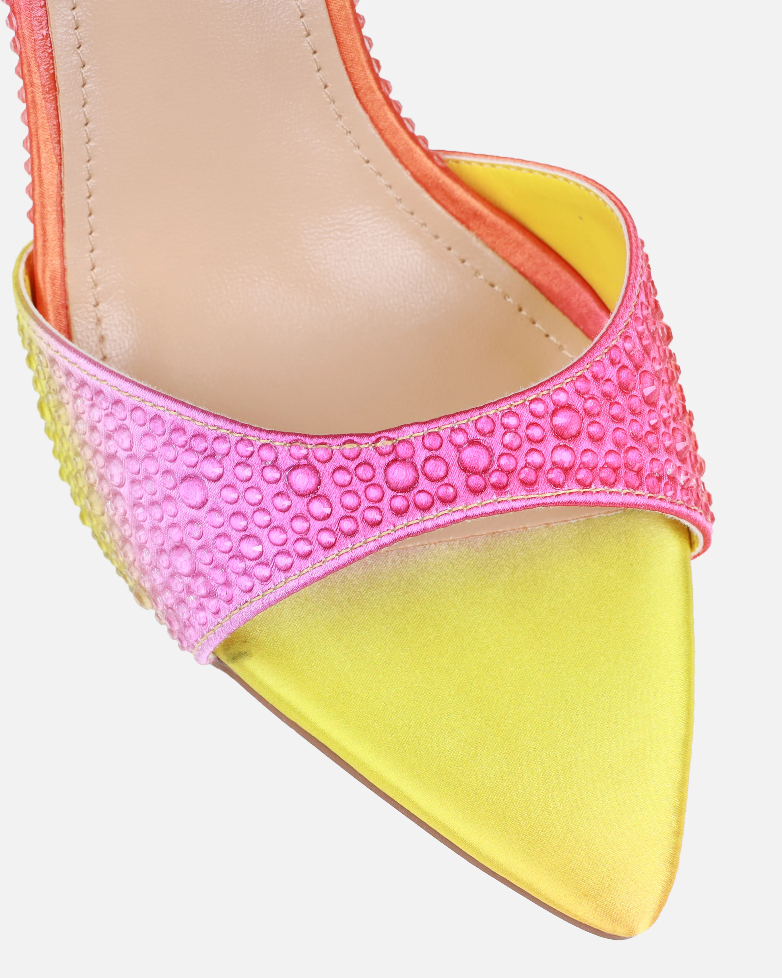 Tasha Ghouri Reef Orange Droplet Stiletto Mules - Image 4