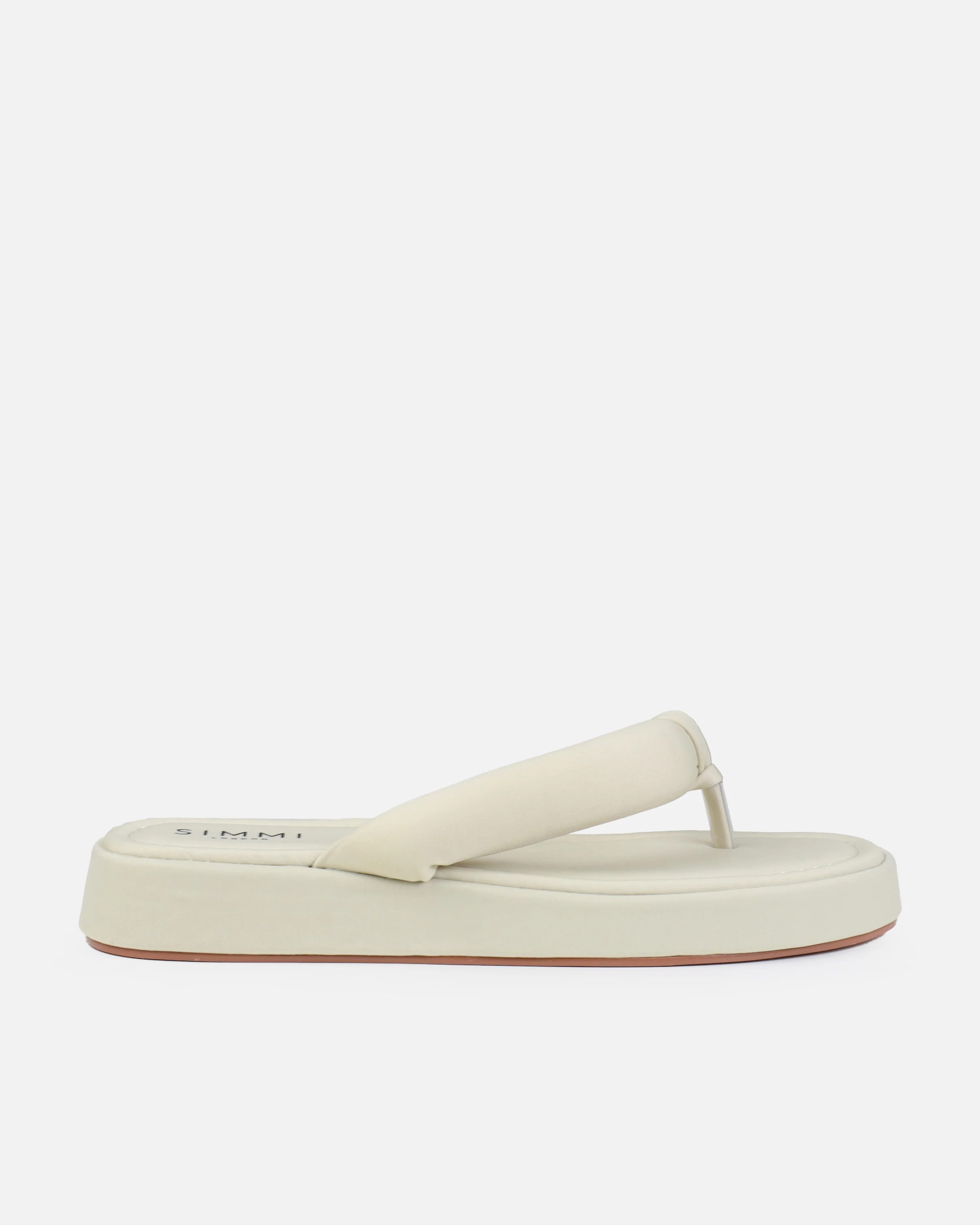 Tasha Ghouri Rowena Stone Lycra Toe Thong Flatform Sandals - Image 2