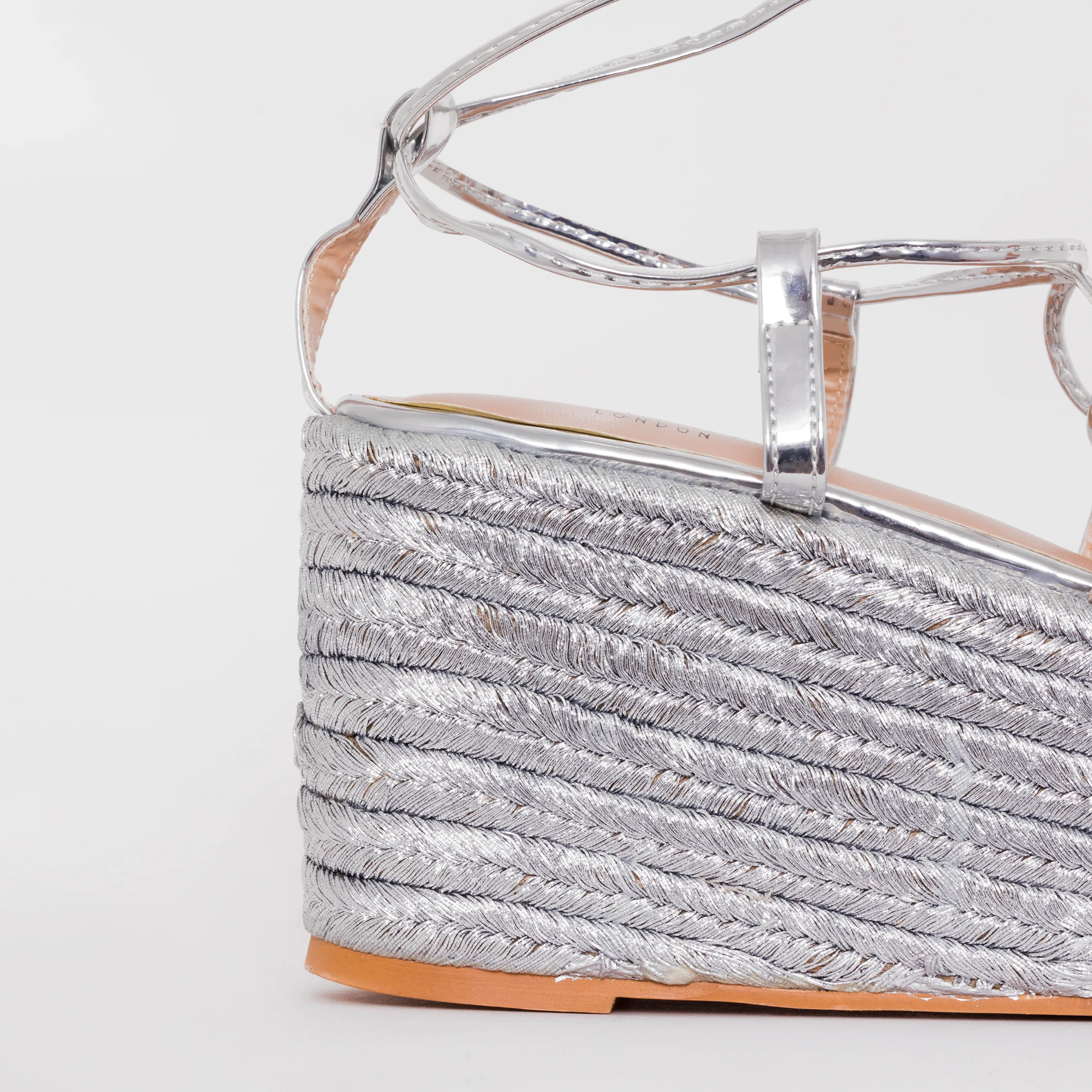 Terisa Silver Mirror Espadrille Flatforms - Image 4