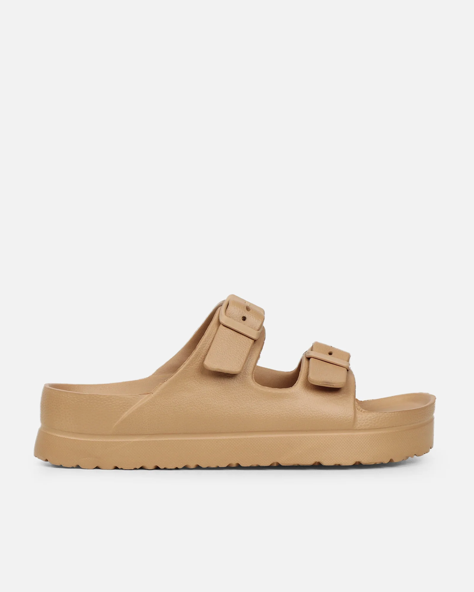 Tropix Mocha Double Strap Slide Sandals - Image 2