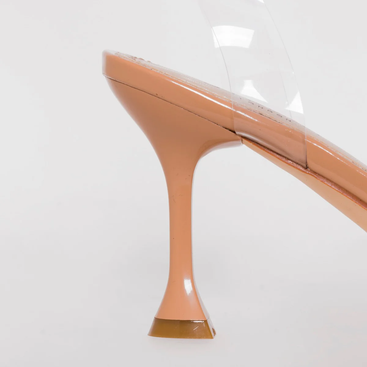 Truo Wide Fit Nude Clear Lace up Stiletto Heels - Image 3