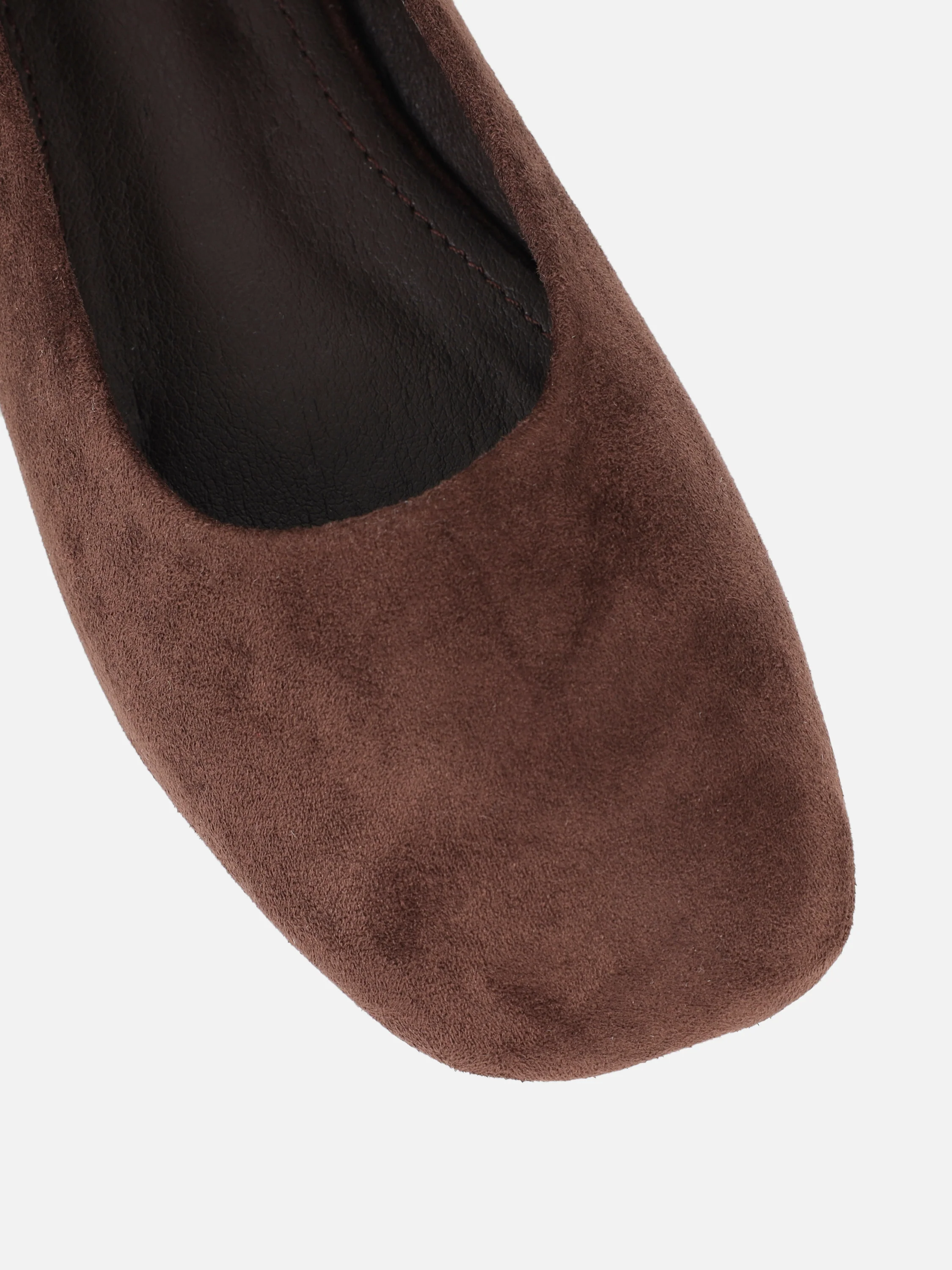 Viktoria Brown Suede Ballerina Flats - Image 4